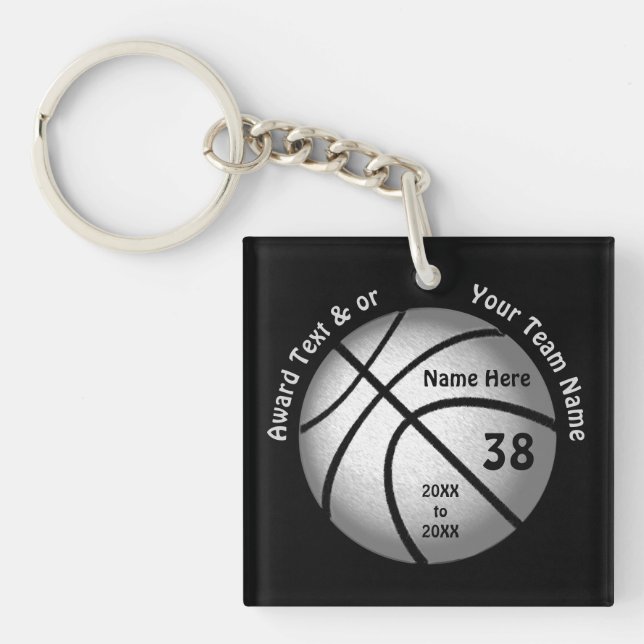 Cheap Customisable Basketball Gifts for Players Key Ring (Front)