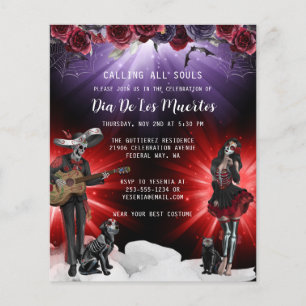 Cheap Day of the Dead Floral Flyer