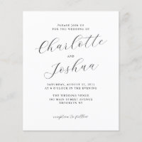 Cheap Elegant Minimalist RSVP QR Code Wedding