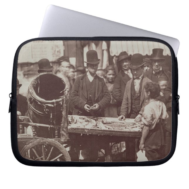 Cheap Fish of St. Giles, from 'Street Life in Lond Laptop Sleeve (Front)
