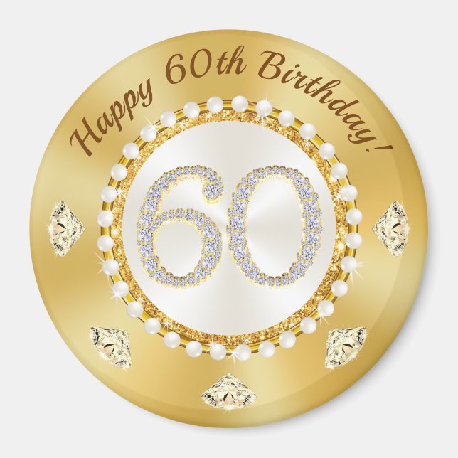 Cheap, Giveaways for 60th Birthday, BULK Discounts Magnet (Front)