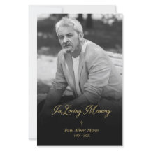 Cheap Golden In Loving Memory BW Photo Funeral