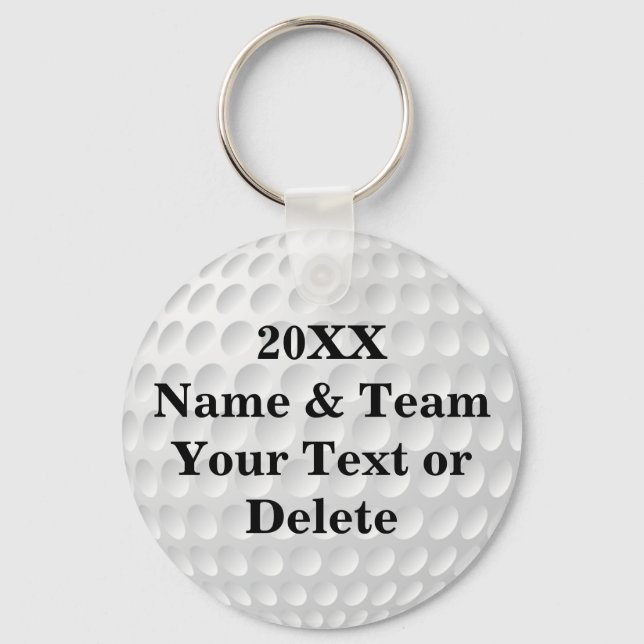 Cheap Golf Party Favours PERSONALIZED Key Ring (Front)