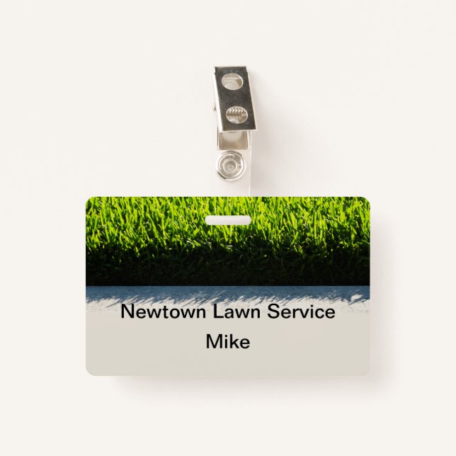 Cheap Lawn Care Service Name Badges ID Badge (Front with Clip)