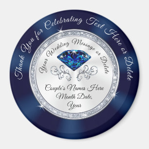 Cheap, Navy Blue Wedding Favours, Custom Wedding  Magnet