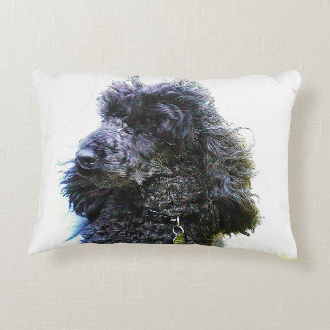 Cheap Old Poodle Pillow (Back)