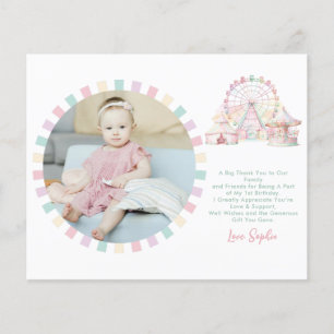CHEAP Pastel Colour Carnival Circus Birthday Photo Flyer