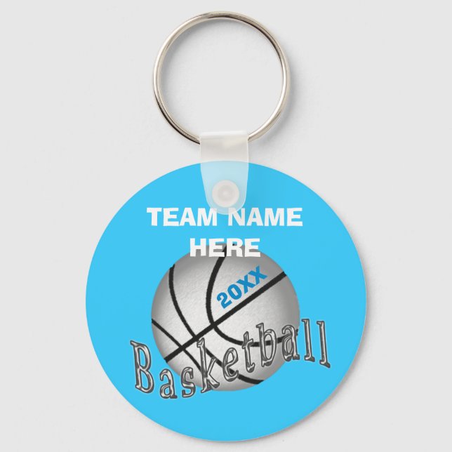 CHEAP Personalised Gifts for Girls Basketball Team Key Ring (Front)