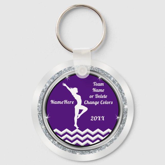 Cheap Personalised, Gymnastics Gifts, Gymnastics Key Ring (Front)