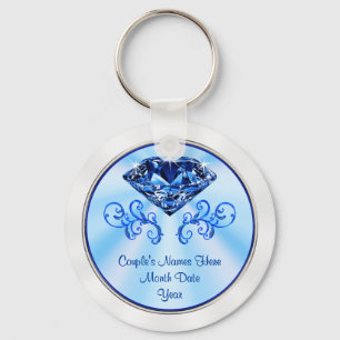 Cheap Personalised Sapphire Party Favours Key Ring