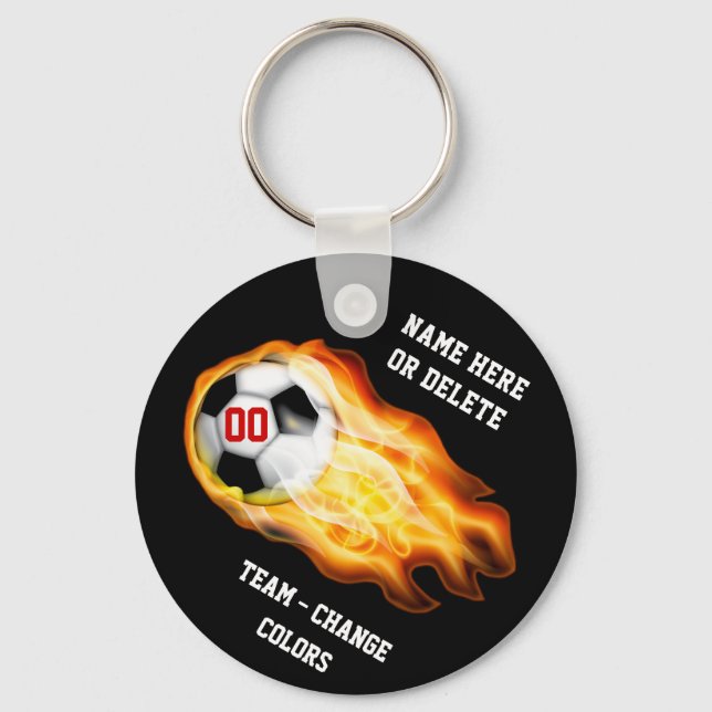 CHEAP Personalised Soccer Team Gifts Under $5.00 Key Ring (Front)