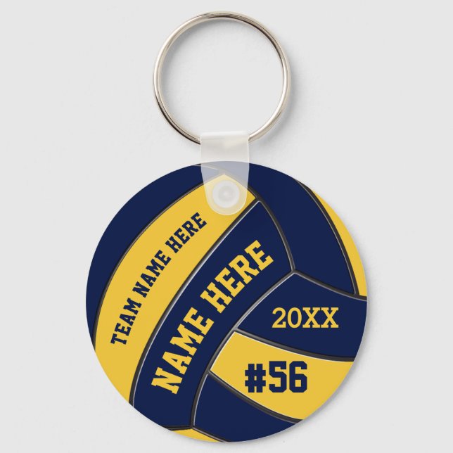 Cheap Personalised Volleyball Keychains Bulk (Front)