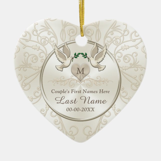 Cheap Personalised Wedding Gifts Wedding Ornaments (Front)