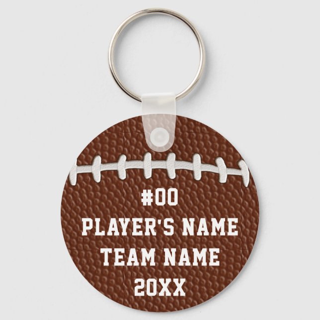 Cheap Personalized Football Gifts for Players BULK Key Ring (Front)