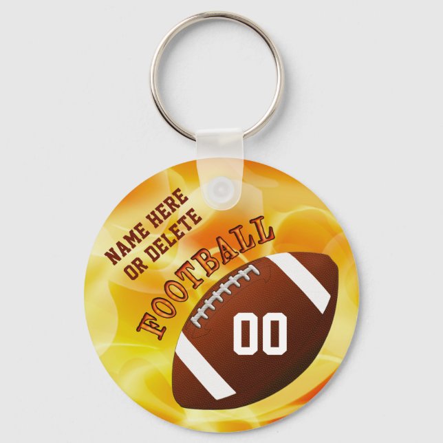Cheap Personalized Football Keychains YOUR TEXT (Front)