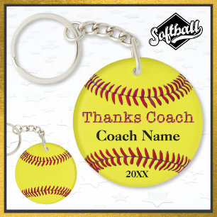 Cheap Personalized Gifts for Softball Coaches Key Ring