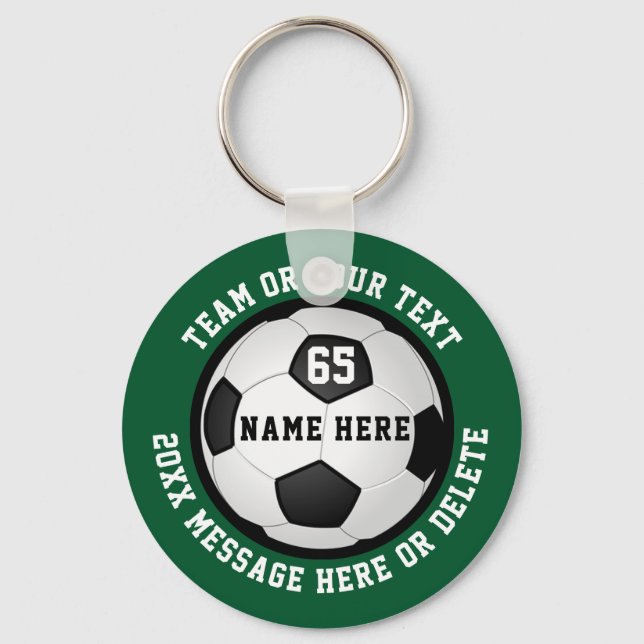 Cheap Personalized Soccer Team Gifts for Boys Key Ring (Front)