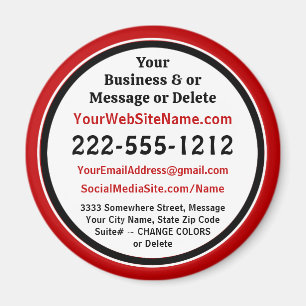Cheap Promotional Giveaways, ANY COLORS. Business Magnet