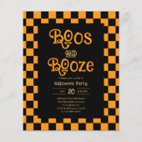 Cheap Retro Boos And Booze Halloween Party