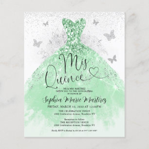 Cheap Sage Green Dress Mis Quince Quinceañera Flyer