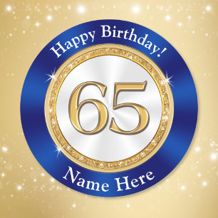 Cheap Sapphire Blue, 65th Birthday Stickers
