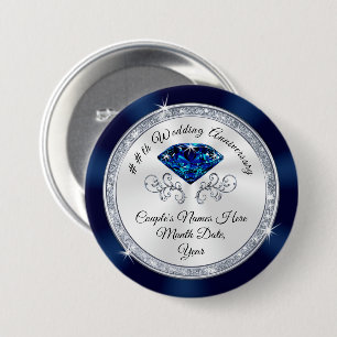 Cheap Spinel Gemstone 22nd Anniversary Favours 7.5 Cm Round Badge