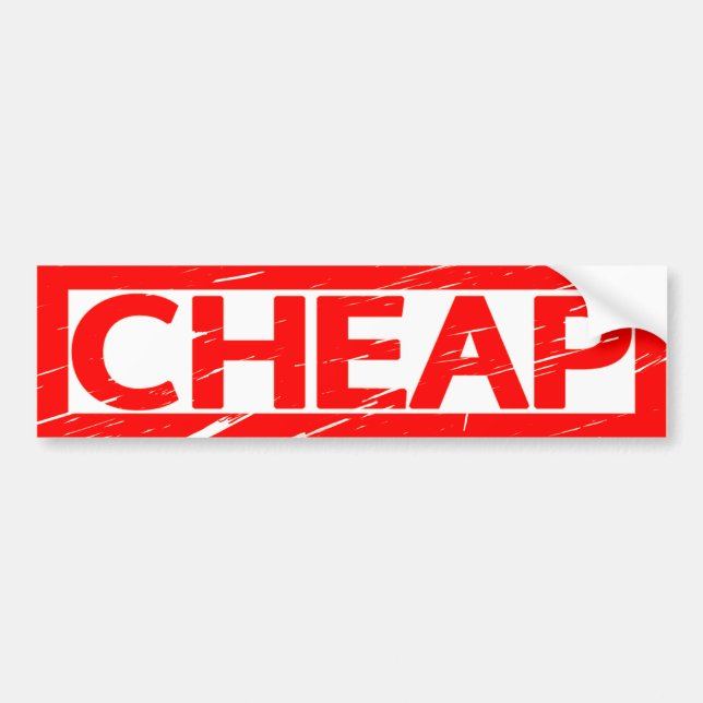 Cheap Stamp Bumper Sticker (Front)