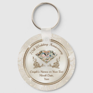 Cheap Stunning 70th Anniversary Party Ideas Favour Key Ring