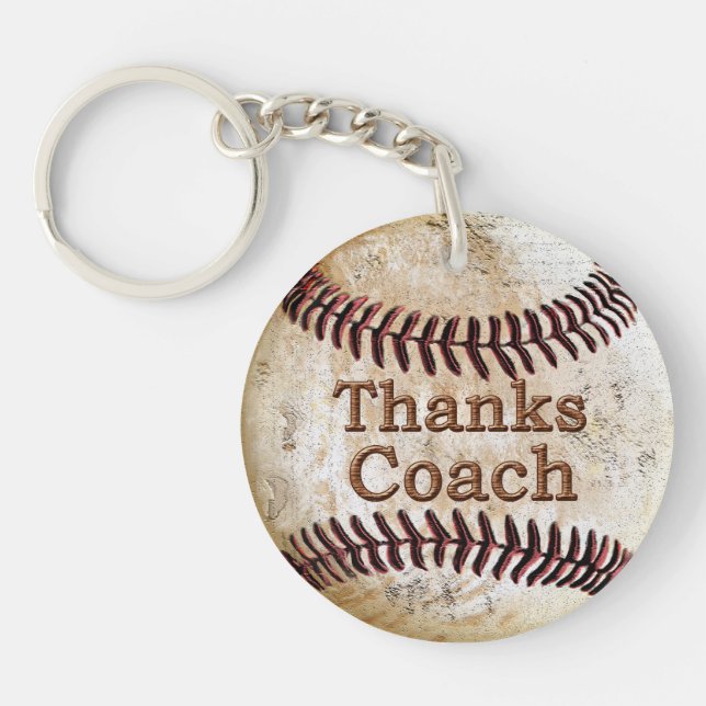 Cheap Thanks Baseball Coach Gift Ideas Key Ring (Front)