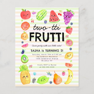 Cheap TWO-tti Frutti Summer Fruit 2nd Birthday Flyer