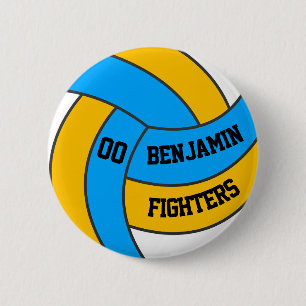 cheap volleyball giveaway gifts inexpensive bulk   6 cm round badge