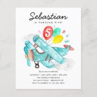 Cheap Watercolor Plane Balloons Kids Birthday