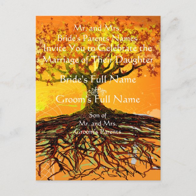 Cheap Wedding Invitation Postcards (Front)