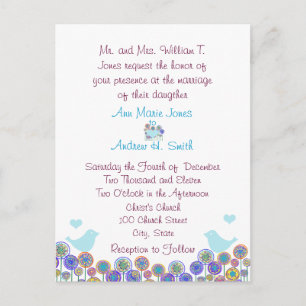 Cheap Wedding Invitation Postcards