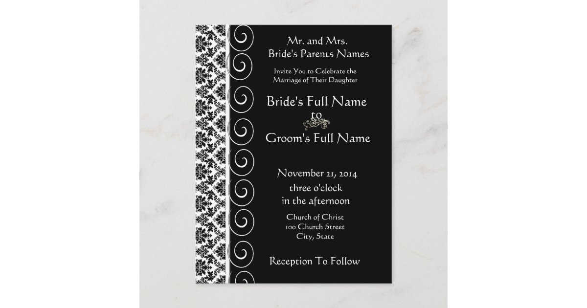 Cheap Wedding Invitation Postcards Zazzle