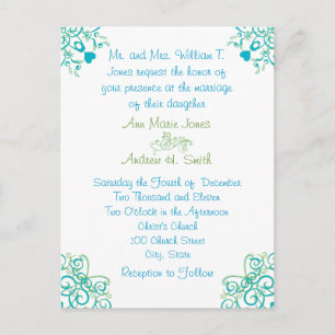 Cheap Wedding Invitation Postcards
