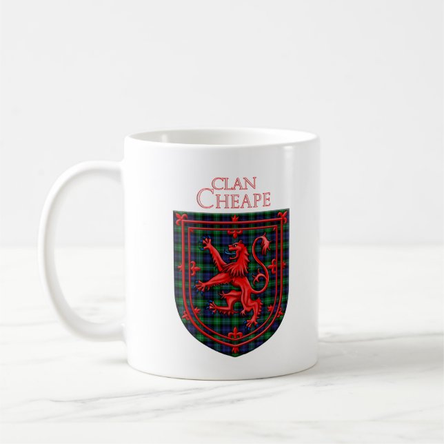 Cheape of Torosay Tartan Scottish Plaid Coffee Mug (Left)