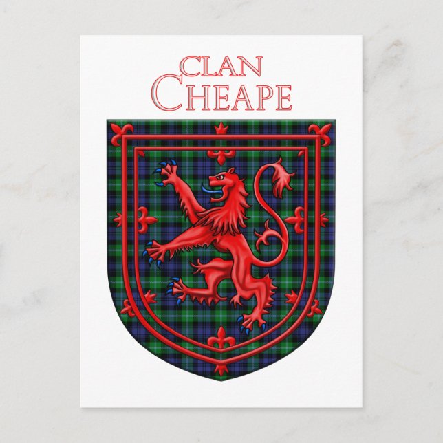 Cheape of Torosay Tartan Scottish Plaid Postcard (Front)