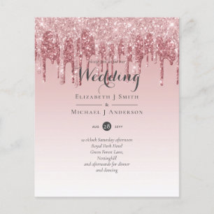 CHEAPEST Rose Gold Pink Glitter Wedding