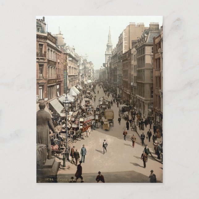 Cheapside, London c.1895 Postcard (Front)