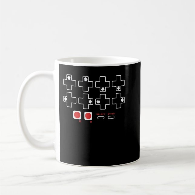 Cheat Code Contra Password  Coffee Mug (Left)