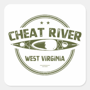 Cheat River, West Virginia Square Sticker
