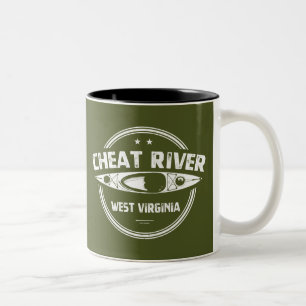 Cheat River, West Virginia Two-Tone Coffee Mug