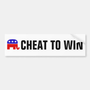 CHEAT TO WIN BUMPER STICKER