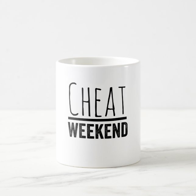 Cheat Weekend - Funny Gym Sayings Coffee Mug (Center)