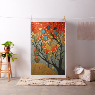 Cheater Quilt Panel in William Morris Style Fabric