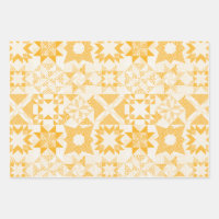 Cheater Traditional Patchwork Stars Quilt White