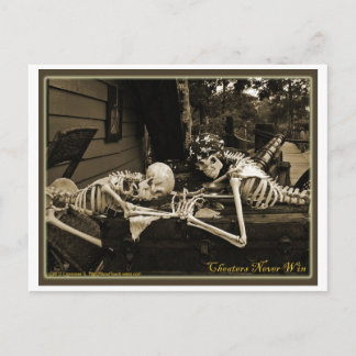 Cheaters Never Win Postcard