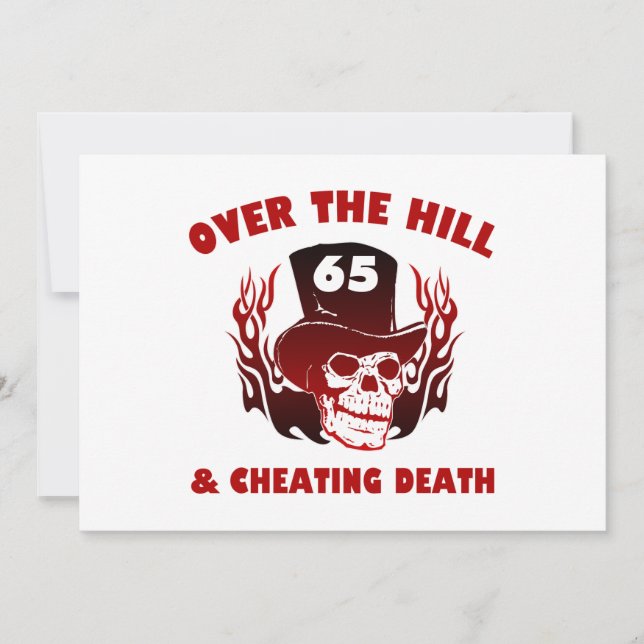 Cheating Death 65th Birthday Card (Front)