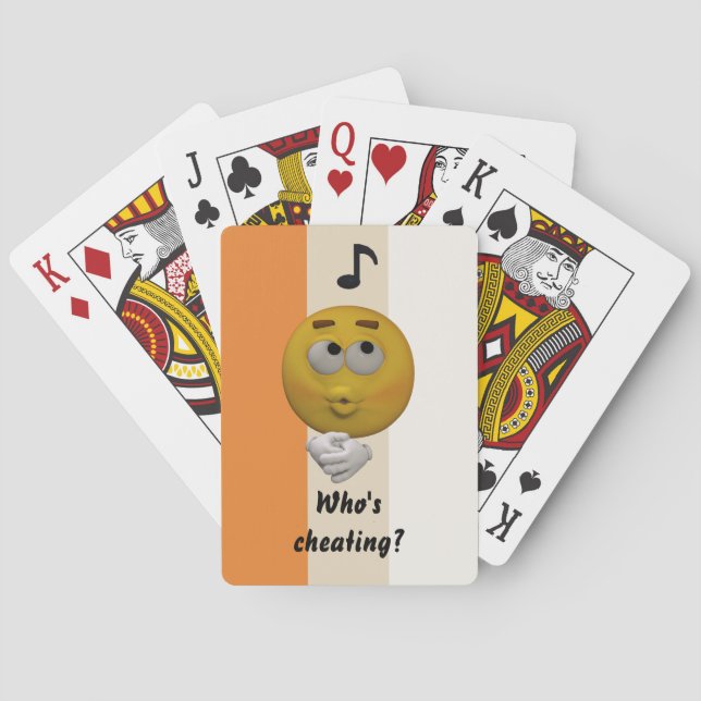 Cheating Emoticon Playing cards Template (Back)